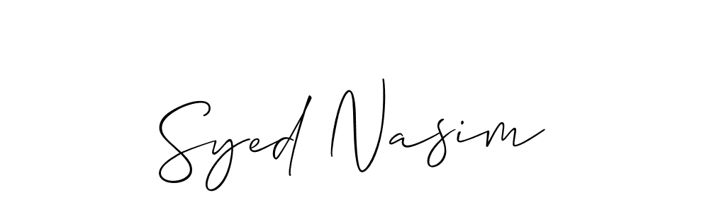 How to make Syed Nasim signature? Allison_Script is a professional autograph style. Create handwritten signature for Syed Nasim name. Syed Nasim signature style 2 images and pictures png