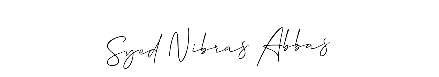 Once you've used our free online signature maker to create your best signature Allison_Script style, it's time to enjoy all of the benefits that Syed Nibras Abbas name signing documents. Syed Nibras Abbas signature style 2 images and pictures png