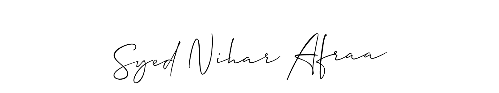 You should practise on your own different ways (Allison_Script) to write your name (Syed Nihar Afraa) in signature. don't let someone else do it for you. Syed Nihar Afraa signature style 2 images and pictures png