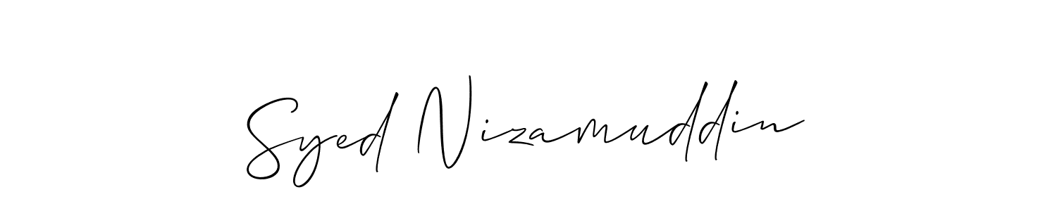 Also we have Syed Nizamuddin name is the best signature style. Create professional handwritten signature collection using Allison_Script autograph style. Syed Nizamuddin signature style 2 images and pictures png