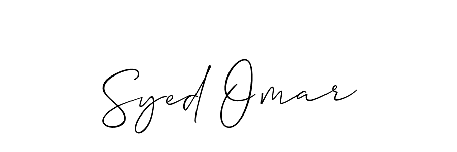 Use a signature maker to create a handwritten signature online. With this signature software, you can design (Allison_Script) your own signature for name Syed Omar. Syed Omar signature style 2 images and pictures png