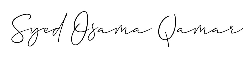 Designed for modern professionals: Syed Osama Qamar name signature crafted with Allison_Script script. Ready for digital PDF workflows. Syed Osama Qamar signature style 2 images and pictures png