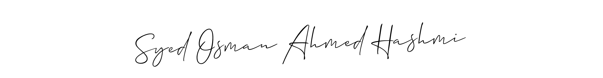 Also we have Syed Osman Ahmed Hashmi name is the best signature style. Create professional handwritten signature collection using Allison_Script autograph style. Syed Osman Ahmed Hashmi signature style 2 images and pictures png