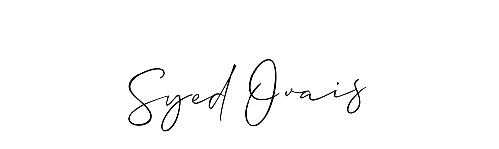 Make a beautiful signature design for name Syed Ovais. With this signature (Allison_Script) style, you can create a handwritten signature for free. Syed Ovais signature style 2 images and pictures png