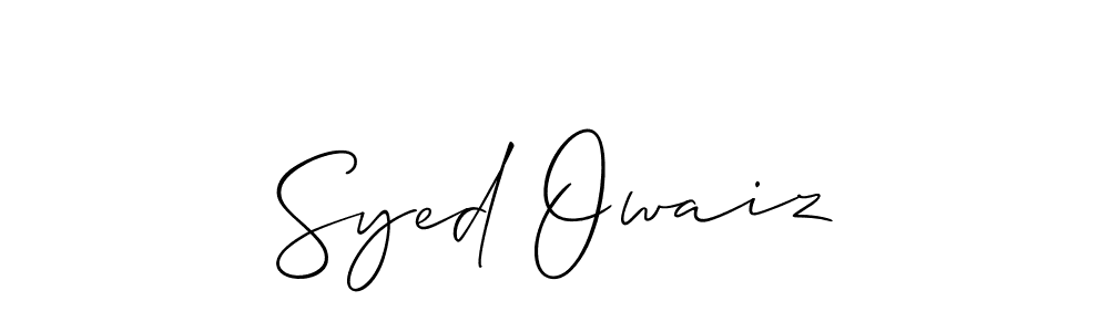 Design your own signature with our free online signature maker. With this signature software, you can create a handwritten (Allison_Script) signature for name Syed Owaiz. Syed Owaiz signature style 2 images and pictures png