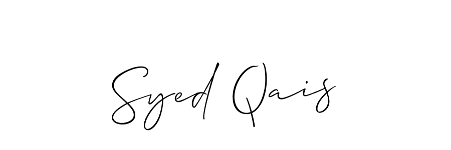 Similarly Allison_Script is the best handwritten signature design. Signature creator online .You can use it as an online autograph creator for name Syed Qais. Syed Qais signature style 2 images and pictures png