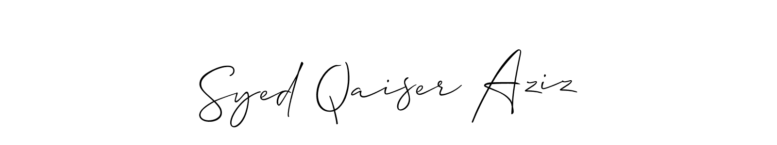 Make a beautiful signature design for name Syed Qaiser Aziz. Use this online signature maker to create a handwritten signature for free. Syed Qaiser Aziz signature style 2 images and pictures png