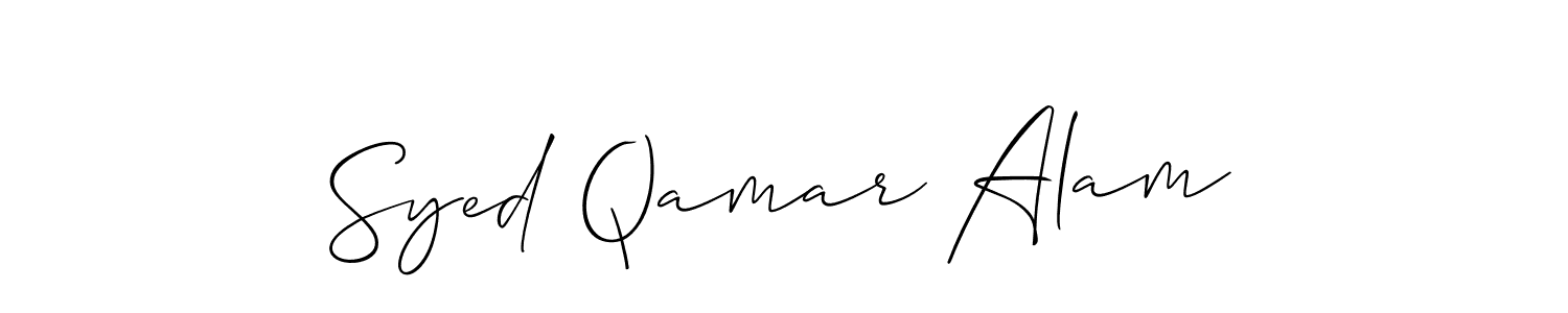 Similarly Allison_Script is the best handwritten signature design. Signature creator online .You can use it as an online autograph creator for name Syed Qamar Alam. Syed Qamar Alam signature style 2 images and pictures png