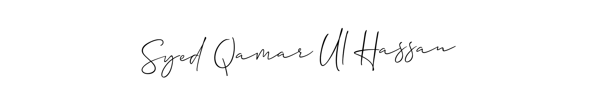 How to make Syed Qamar Ul Hassan signature? Allison_Script is a professional autograph style. Create handwritten signature for Syed Qamar Ul Hassan name. Syed Qamar Ul Hassan signature style 2 images and pictures png