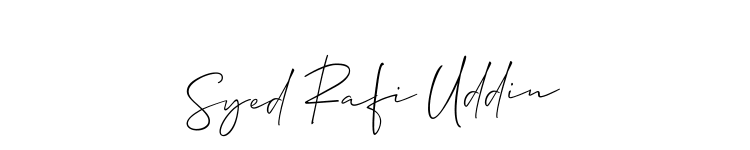 Also we have Syed Rafi Uddin name is the best signature style. Create professional handwritten signature collection using Allison_Script autograph style. Syed Rafi Uddin signature style 2 images and pictures png