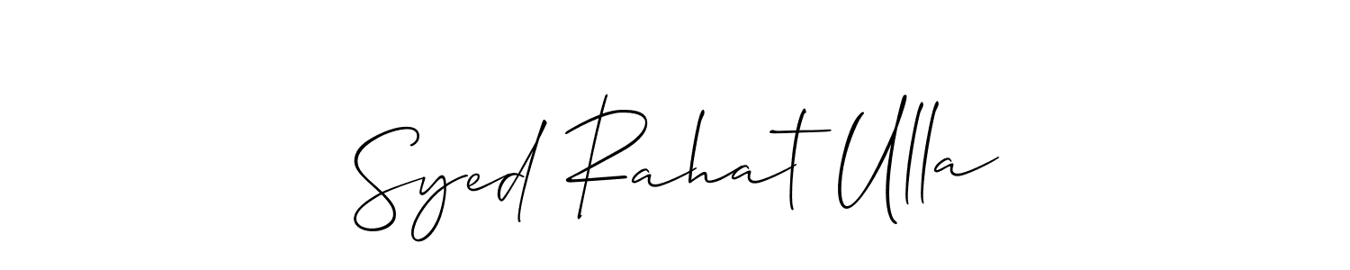 How to Draw Syed Rahat Ulla signature style? Allison_Script is a latest design signature styles for name Syed Rahat Ulla. Syed Rahat Ulla signature style 2 images and pictures png