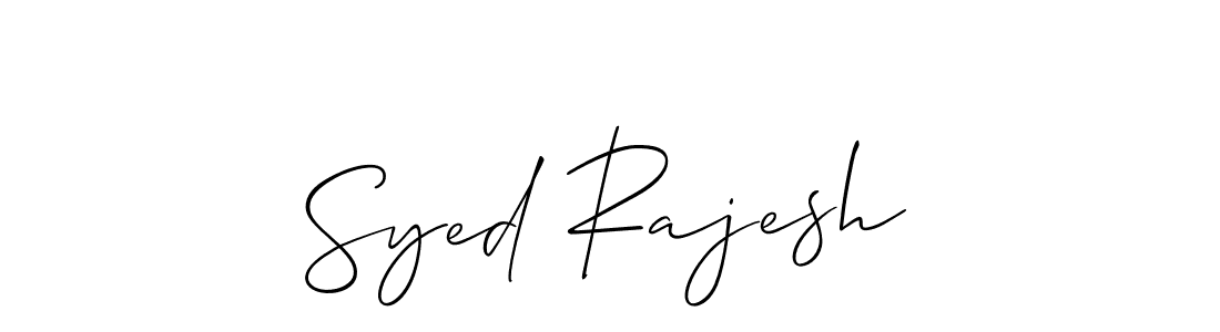 How to make Syed Rajesh name signature. Use Allison_Script style for creating short signs online. This is the latest handwritten sign. Syed Rajesh signature style 2 images and pictures png
