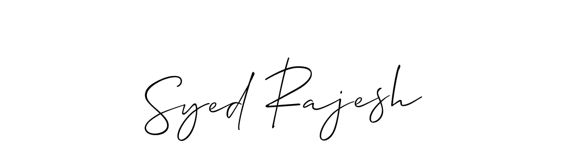 It looks lik you need a new signature style for name Syed Rajesh. Design unique handwritten (Allison_Script) signature with our free signature maker in just a few clicks. Syed Rajesh signature style 2 images and pictures png