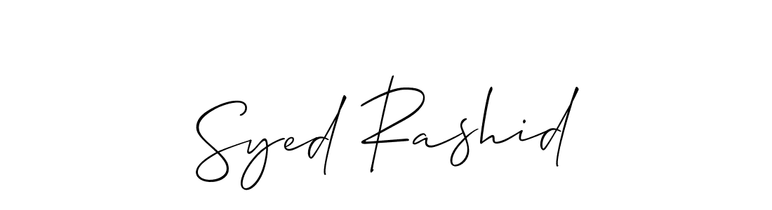 Make a beautiful signature design for name Syed Rashid. With this signature (Allison_Script) style, you can create a handwritten signature for free. Syed Rashid signature style 2 images and pictures png