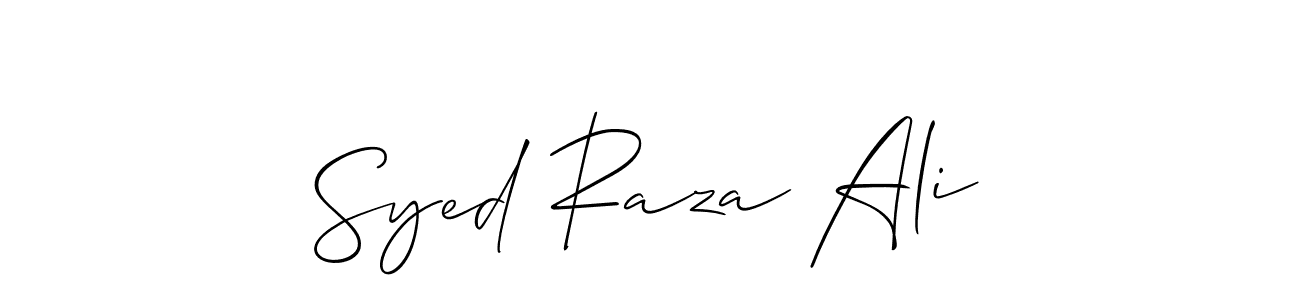 if you are searching for the best signature style for your name Syed Raza Ali. so please give up your signature search. here we have designed multiple signature styles  using Allison_Script. Syed Raza Ali signature style 2 images and pictures png
