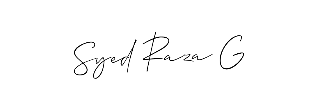 Best and Professional Signature Style for Syed Raza G. Allison_Script Best Signature Style Collection. Syed Raza G signature style 2 images and pictures png