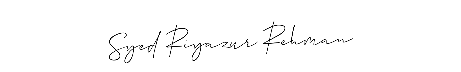 Also You can easily find your signature by using the search form. We will create Syed Riyazur Rehman name handwritten signature images for you free of cost using Allison_Script sign style. Syed Riyazur Rehman signature style 2 images and pictures png