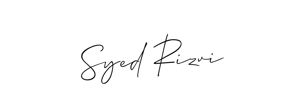 Design your own signature with our free online signature maker. With this signature software, you can create a handwritten (Allison_Script) signature for name Syed Rizvi. Syed Rizvi signature style 2 images and pictures png