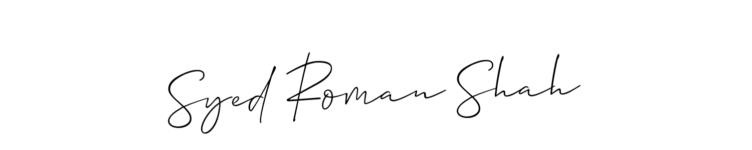 Also we have Syed Roman Shah name is the best signature style. Create professional handwritten signature collection using Allison_Script autograph style. Syed Roman Shah signature style 2 images and pictures png