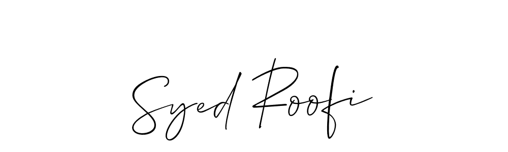 Syed Roofi stylish signature style. Best Handwritten Sign (Allison_Script) for my name. Handwritten Signature Collection Ideas for my name Syed Roofi. Syed Roofi signature style 2 images and pictures png