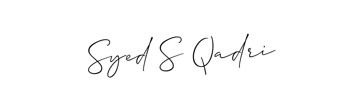 Similarly Allison_Script is the best handwritten signature design. Signature creator online .You can use it as an online autograph creator for name Syed S Qadri. Syed S Qadri signature style 2 images and pictures png