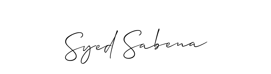 if you are searching for the best signature style for your name Syed Sabena. so please give up your signature search. here we have designed multiple signature styles  using Allison_Script. Syed Sabena signature style 2 images and pictures png