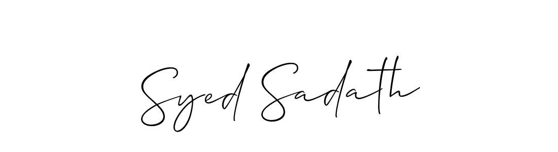 Best and Professional Signature Style for Syed Sadath. Allison_Script Best Signature Style Collection. Syed Sadath signature style 2 images and pictures png