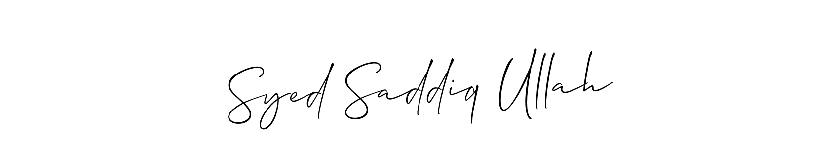 It looks lik you need a new signature style for name Syed Saddiq Ullah. Design unique handwritten (Allison_Script) signature with our free signature maker in just a few clicks. Syed Saddiq Ullah signature style 2 images and pictures png