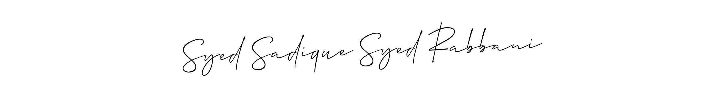 Make a beautiful signature design for name Syed Sadique Syed Rabbani. Use this online signature maker to create a handwritten signature for free. Syed Sadique Syed Rabbani signature style 2 images and pictures png