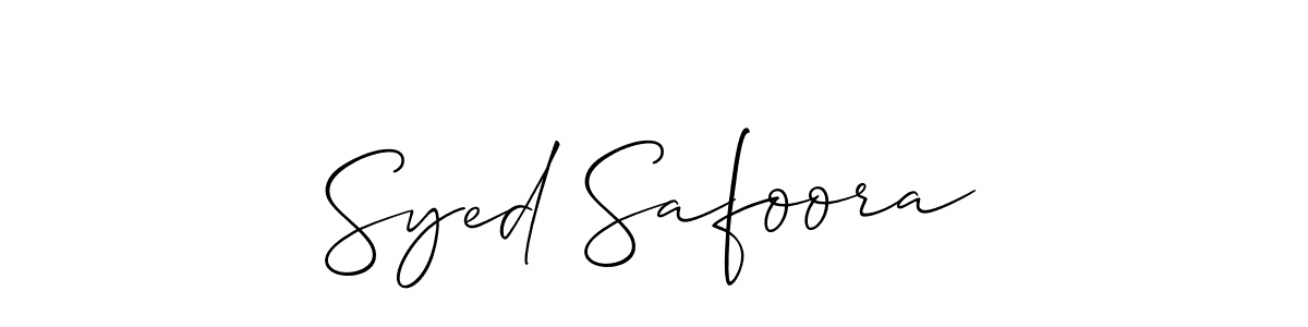 Create a beautiful signature design for name Syed Safoora. With this signature (Allison_Script) fonts, you can make a handwritten signature for free. Syed Safoora signature style 2 images and pictures png