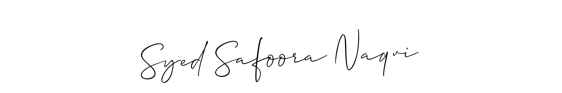 Make a beautiful signature design for name Syed Safoora Naqvi. With this signature (Allison_Script) style, you can create a handwritten signature for free. Syed Safoora Naqvi signature style 2 images and pictures png