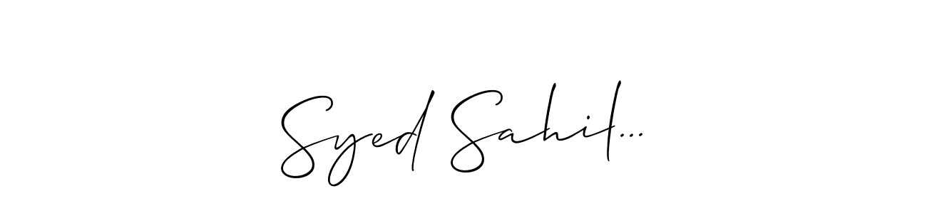 Allison_Script is a professional signature style that is perfect for those who want to add a touch of class to their signature. It is also a great choice for those who want to make their signature more unique. Get Syed Sahil... name to fancy signature for free. Syed Sahil... signature style 2 images and pictures png