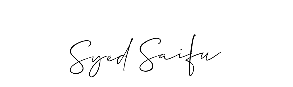 Create a beautiful signature design for name Syed Saifu. With this signature (Allison_Script) fonts, you can make a handwritten signature for free. Syed Saifu signature style 2 images and pictures png