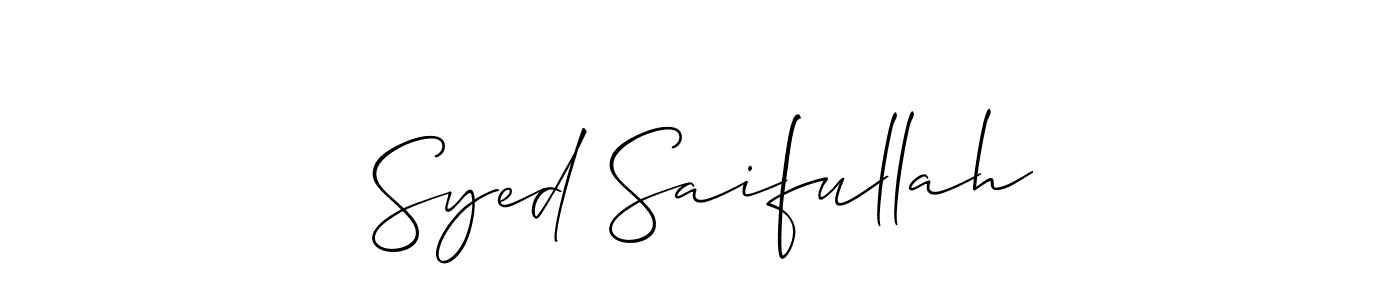 You should practise on your own different ways (Allison_Script) to write your name (Syed Saifullah) in signature. don't let someone else do it for you. Syed Saifullah signature style 2 images and pictures png