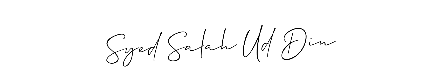 Similarly Allison_Script is the best handwritten signature design. Signature creator online .You can use it as an online autograph creator for name Syed Salah Ud Din. Syed Salah Ud Din signature style 2 images and pictures png