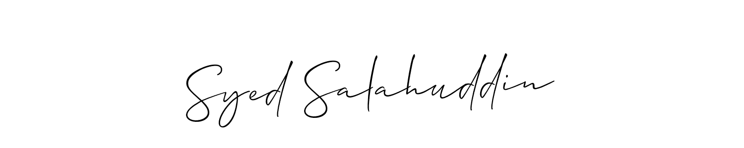 How to make Syed Salahuddin signature? Allison_Script is a professional autograph style. Create handwritten signature for Syed Salahuddin name. Syed Salahuddin signature style 2 images and pictures png