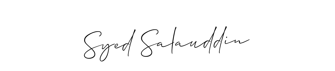 Make a short Syed Salauddin signature style. Manage your documents anywhere anytime using Allison_Script. Create and add eSignatures, submit forms, share and send files easily. Syed Salauddin signature style 2 images and pictures png