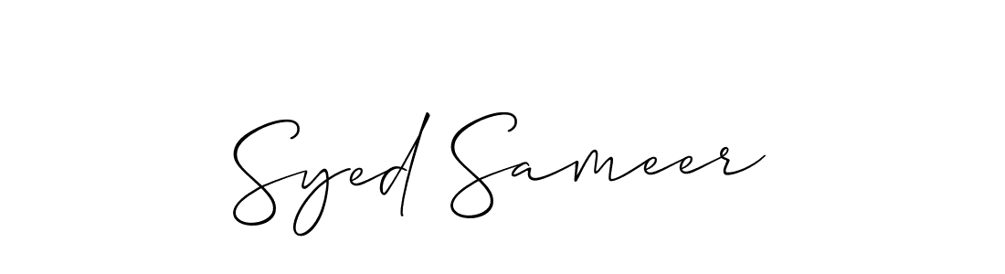 Also we have Syed Sameer name is the best signature style. Create professional handwritten signature collection using Allison_Script autograph style. Syed Sameer signature style 2 images and pictures png