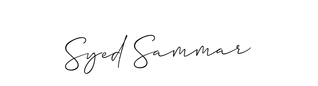 Also You can easily find your signature by using the search form. We will create Syed Sammar name handwritten signature images for you free of cost using Allison_Script sign style. Syed Sammar signature style 2 images and pictures png