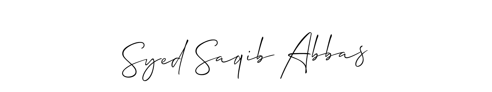 Make a beautiful signature design for name Syed Saqib Abbas. Use this online signature maker to create a handwritten signature for free. Syed Saqib Abbas signature style 2 images and pictures png