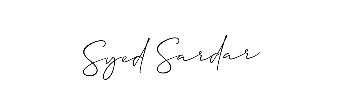 The best way (Allison_Script) to make a short signature is to pick only two or three words in your name. The name Syed Sardar include a total of six letters. For converting this name. Syed Sardar signature style 2 images and pictures png