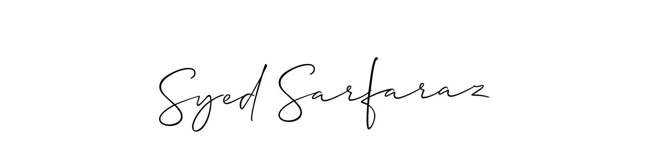 You should practise on your own different ways (Allison_Script) to write your name (Syed Sarfaraz) in signature. don't let someone else do it for you. Syed Sarfaraz signature style 2 images and pictures png