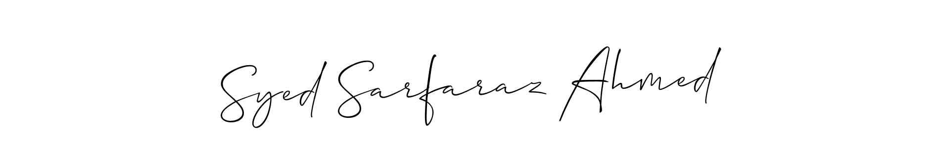 Similarly Allison_Script is the best handwritten signature design. Signature creator online .You can use it as an online autograph creator for name Syed Sarfaraz Ahmed. Syed Sarfaraz Ahmed signature style 2 images and pictures png