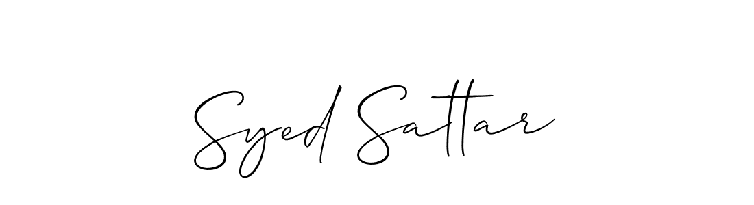 Design your own signature with our free online signature maker. With this signature software, you can create a handwritten (Allison_Script) signature for name Syed Sattar. Syed Sattar signature style 2 images and pictures png