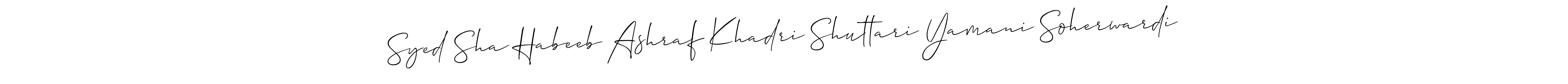 Here are the top 10 professional signature styles for the name Syed Sha Habeeb Ashraf Khadri Shuttari Yamani Soherwardi. These are the best autograph styles you can use for your name. Syed Sha Habeeb Ashraf Khadri Shuttari Yamani Soherwardi signature style 2 images and pictures png