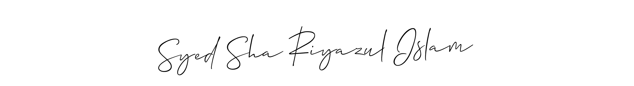 Create a beautiful signature design for name Syed Sha Riyazul Islam. With this signature (Allison_Script) fonts, you can make a handwritten signature for free. Syed Sha Riyazul Islam signature style 2 images and pictures png