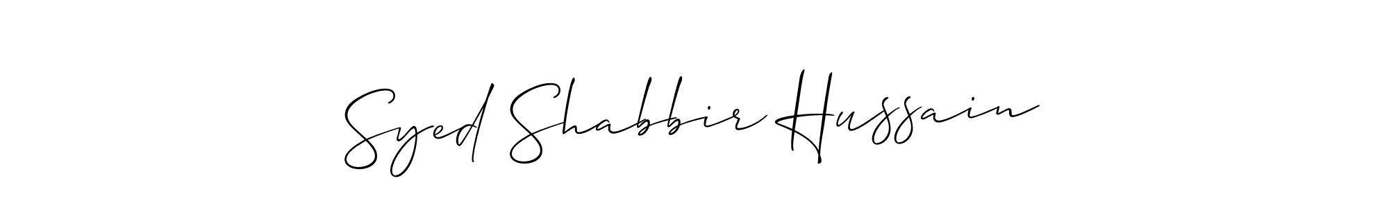 Make a beautiful signature design for name Syed Shabbir Hussain. Use this online signature maker to create a handwritten signature for free. Syed Shabbir Hussain signature style 2 images and pictures png