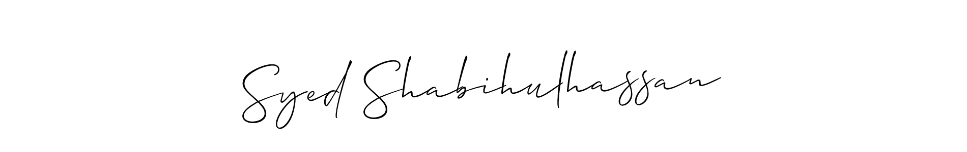 Syed Shabihulhassan stylish signature style. Best Handwritten Sign (Allison_Script) for my name. Handwritten Signature Collection Ideas for my name Syed Shabihulhassan. Syed Shabihulhassan signature style 2 images and pictures png