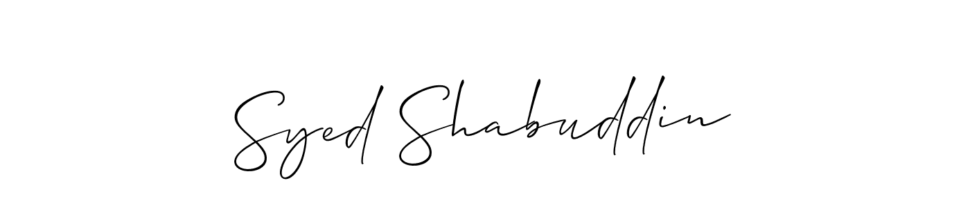 Also You can easily find your signature by using the search form. We will create Syed Shabuddin name handwritten signature images for you free of cost using Allison_Script sign style. Syed Shabuddin signature style 2 images and pictures png
