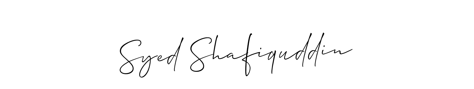 Design your own signature with our free online signature maker. With this signature software, you can create a handwritten (Allison_Script) signature for name Syed Shafiquddin. Syed Shafiquddin signature style 2 images and pictures png